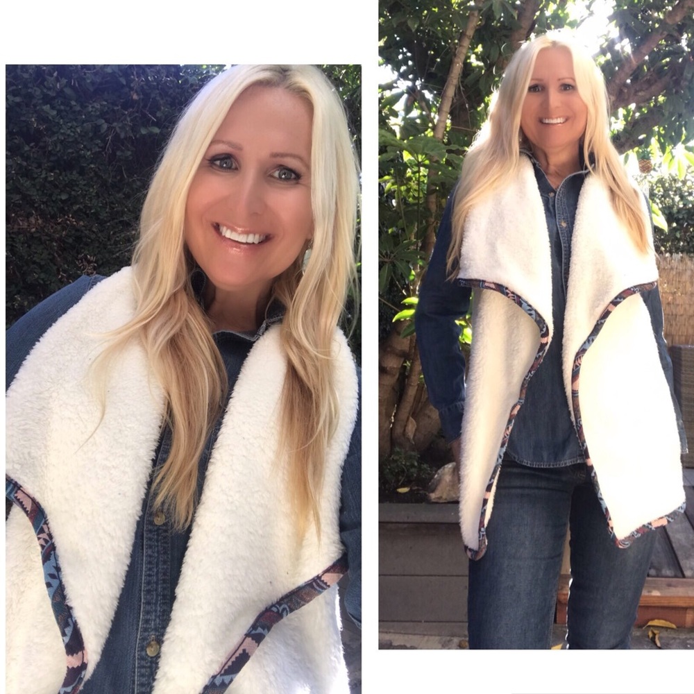 ☕️Cozy Ivory Sherpa Cardigan🤩